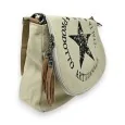 Bolso bandolera vintage estrella beige