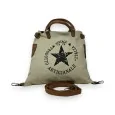 Borsa a mano vintage stella beige