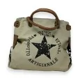 Borsa a mano vintage stella beige