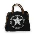 Bolso de Mano Vintage Star Negro