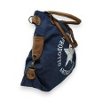 Borsa vintage a mano stella blu jeans