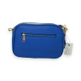 Royal blue rectangle crossbody bag with multiple pockets