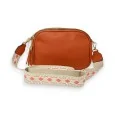 Orange rectangle multi-pocket shoulder bag