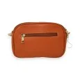 Orange rectangle multi-pocket shoulder bag