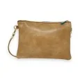 Sac pochette camel étoile brillante