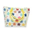 Multicolored stars fabric tote bag