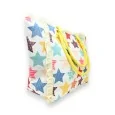 Multicolored stars fabric tote bag