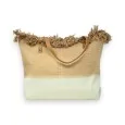 Sac cabas tissu dégradé beige et blanc Summer Vibes