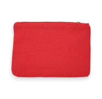 Red cotton pouch Mom I love you