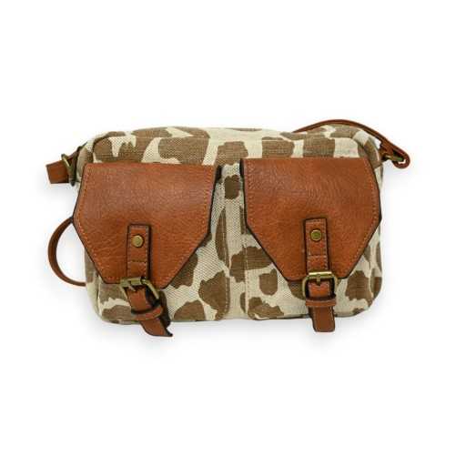 Brown safari shoulder bag