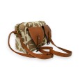 Brown safari shoulder bag
