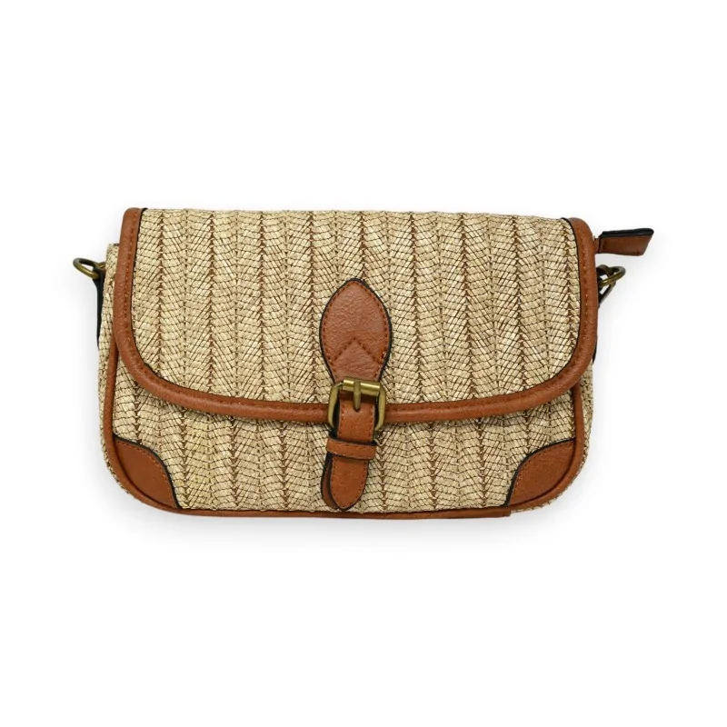 Bohemian straw rectangle shoulder bag