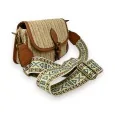 Bohemian straw rectangle shoulder bag