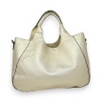 Large soft bag with its metallic gold accessories