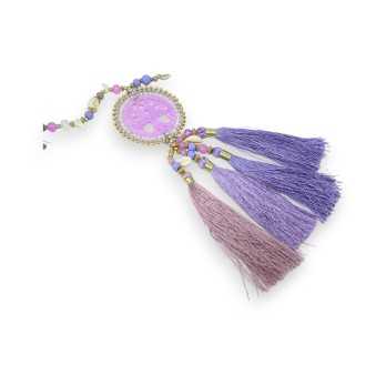 Fantasie-Lilien-Halskette Medaillon Lebensbaum