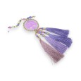 Lilac fantasy long necklace with Tree of Life medallion