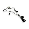 Collier sautoir noir étoile filante