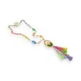 Collier sautoir multicolore médaillon ovale