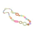 Collana lunga vintage multicolore