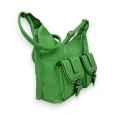 Sac bandoulière forme banane vert brésil