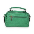 Brazilian green square shoulder bag with hand handle