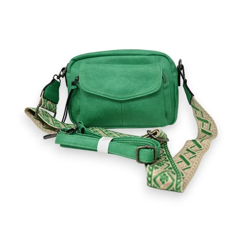 Sac bandoulière rectangle vert brésil