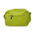 Borsa a tracolla quadrata con borchie in metallo verde anice