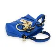 King blue crocodile effect shiny keychain wallet