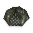 Manual folding umbrella with multicolored polka dots