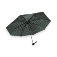 Manueller zusammenklappbarer Regenschirm mit weißen Punkten