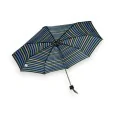 Manual folding umbrella with blue line patterns