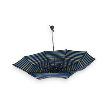 Manual folding umbrella with blue line patterns
