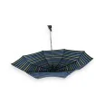 Manual folding umbrella with blue line patterns