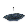 Manuelles Falt-Regenschirm mit blauen Linienmotiven