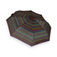 Manueller Faltregenschirm mit mehrfarbigen Feinlinien-Mustern