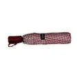 Automatic folding umbrella in bordeaux gingham