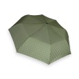 Automatic folding umbrella in khaki gingham