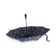 Parapluie pliant semi automatique rouge et bleu