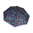 Red and blue semi-automatic folding umbrella