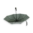Halbautomatischer Faltregenschirm mit schwarzem Liberty-Druck