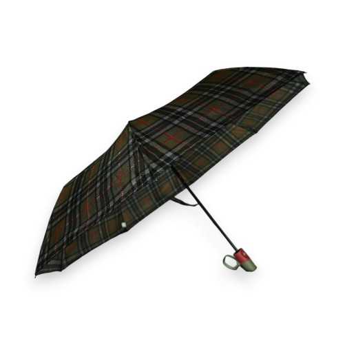 Automatisch faltbarer Regenschirm mit Karomuster bedruckt