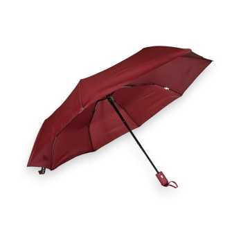 Parapluie pliant semi automatique uni Bordeau