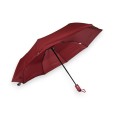 Semi-automatic solid Bordeaux folding umbrella