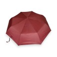 Semi-automatic solid Bordeaux folding umbrella