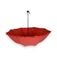 Parapluie pliant manuel rouge petits pois blanc froufrou