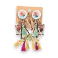 Clip-on earrings in pastel shabby chic style