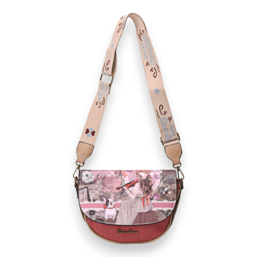 Round Sweet & Candy shoulder bag in red and pink