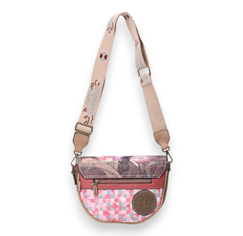 Round Sweet & Candy shoulder bag in red and pink