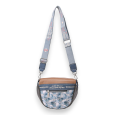 Butterfly Crossbody Fanny Pack Sweet & Candy Blue and Camel