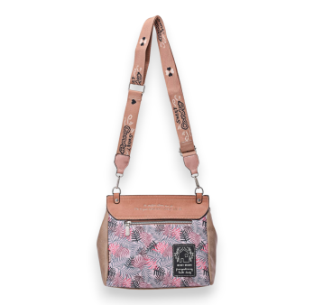 Square shoulder bag schoolbag Sweet& Candy pink and black
